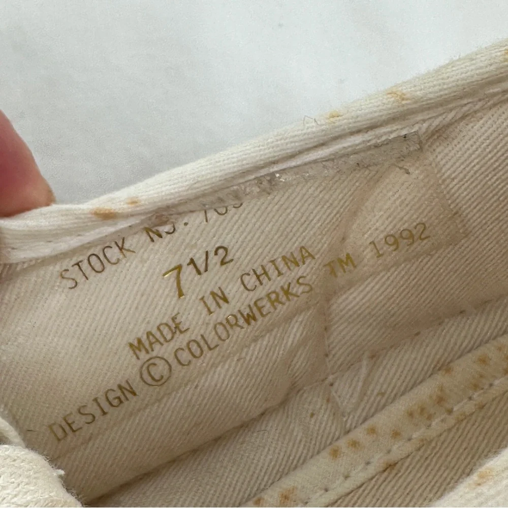 Women’s White Beaded Barcelona Sneakers Shoes Size‎ 7.5 Vintage 90’s Olympics